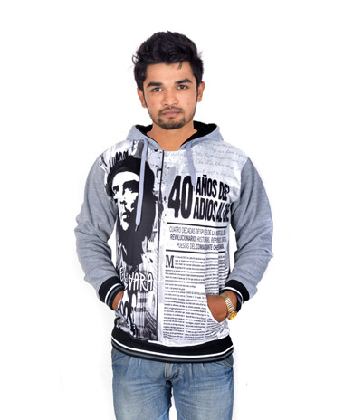 Drakeman White grey Casual Stylish Sweatshirts