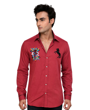 Jainez SP07 Fushia Slim Fit Shirt