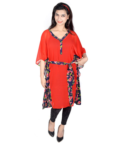 vivaa orange georgette kaftan