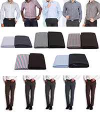 BSL Unstitched Formal Shirt and Trouser Combo-5 Shirt+5 Trouser