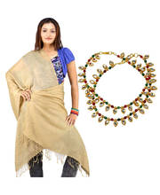 Buy Pure Kashmiri Stole n Get Brass Anklet Free