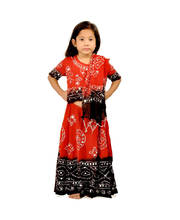 Girls Traditional Sanganeri Red Lehanga Choli