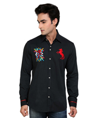 Jainez SP02 Black Slim Fit Shirt