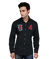 Jainez SP03 Black Slim Fit Shirt