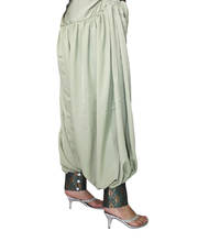 Punjabi style Light Green Semi Patiala Salwar With Green Brocade Border