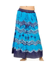 Rajasthani Turquoise Blue Bandhej Handcrafted Cotton Skirt 291