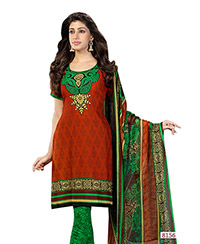 Red and Green Salwar Suit