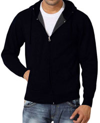 Softwear Mens Navy Plain Hoodies With Round Neck T-Shirt