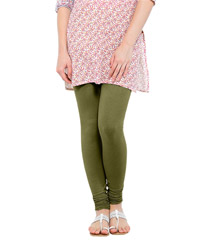 Softwear Olive Green Cotton-Lycra Legging