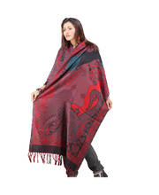 Stylish Red n Black Pure Kashmiri Scarf Stole 143