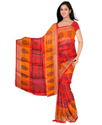 Vamika Multicolour printed Bhagalpuri Saree (Code VMS80040 )