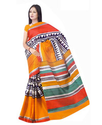 Vamika Multicolour printed Bhagalpuri Saree (Code VMS80050 )