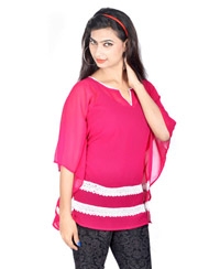 vivaa pink georgette kaftan