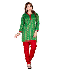 Zoom Exclusive Green Cotton Kurti 2803