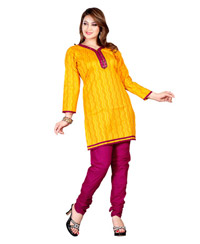 Zoom Exclusive gold Cotton Kurti 2805