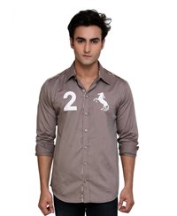 Jainez Dark Grey Emroidered Shirt