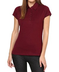 Softwear Bewitching Maroon 7-Button Collared T-Shirt