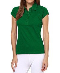 Softwear Green 7-Button Collared T-Shirt